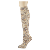 Whole Wheat Paisley Knee Highs