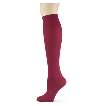 Cranberry Solid Knee Highs