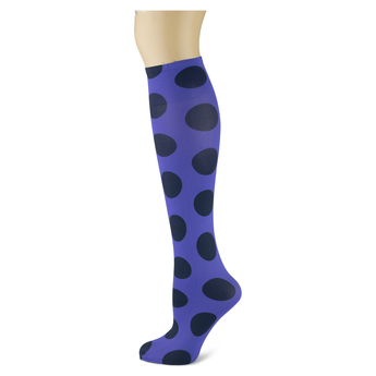Big Dot on Periwinkle Knee Highs