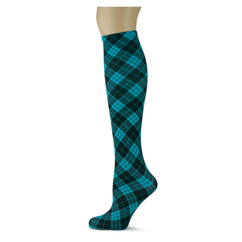 Bias Rex on Turquoise Knee Highs