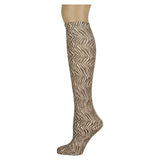 Brown Zebra Tweener Knee Highs