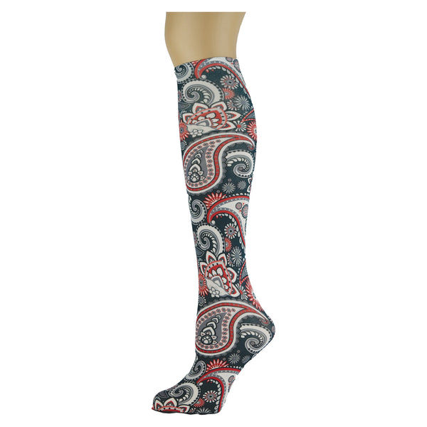 Classic Paisley Tweener Knee Highs