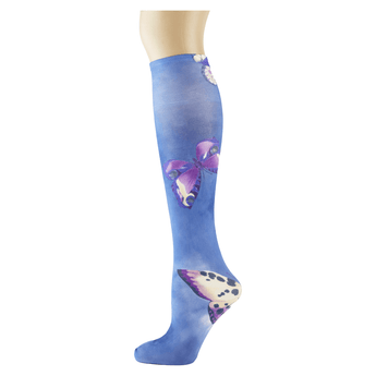 Denim Butterfly Knee Highs