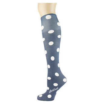 Denim Dot Knee Highs