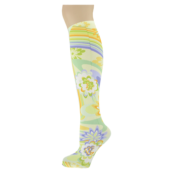 Kinky Flower Knee Highs