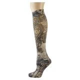 Neutral Paisley on Fossil Knee Highs