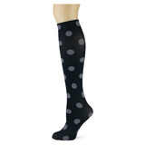 Polka Dot on Smoke Knee Highs