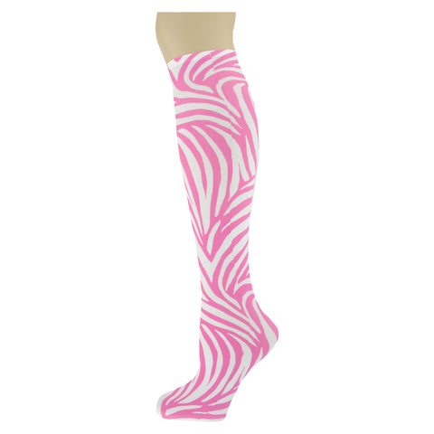 Pink Zebra Tweener Knee Highs