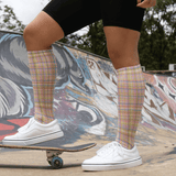 Rainbow Check Tweener Knee Highs