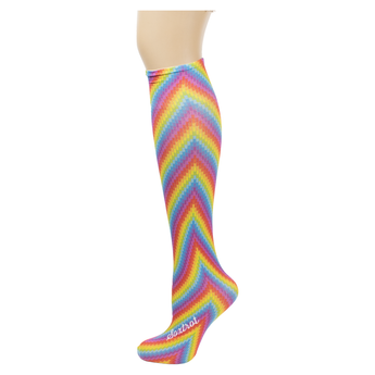 Rainbow Chevron Tweener Knee Highs