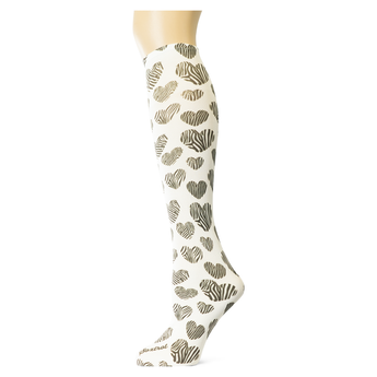 Zebra Hearts Knee Highs