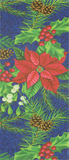 Denim Poinsettia Knee Highs
