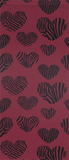 Zebra Hearts on Cranberry Knee Highs